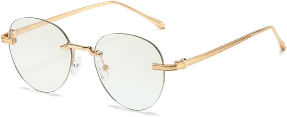 

Женские солнцезащитные очки LVTFCO без оправы, модные, простые, овальной формы, металлические, универсальные, для уличной фотографии, декоративные, с защитой от УФ-излучения UV400, 6