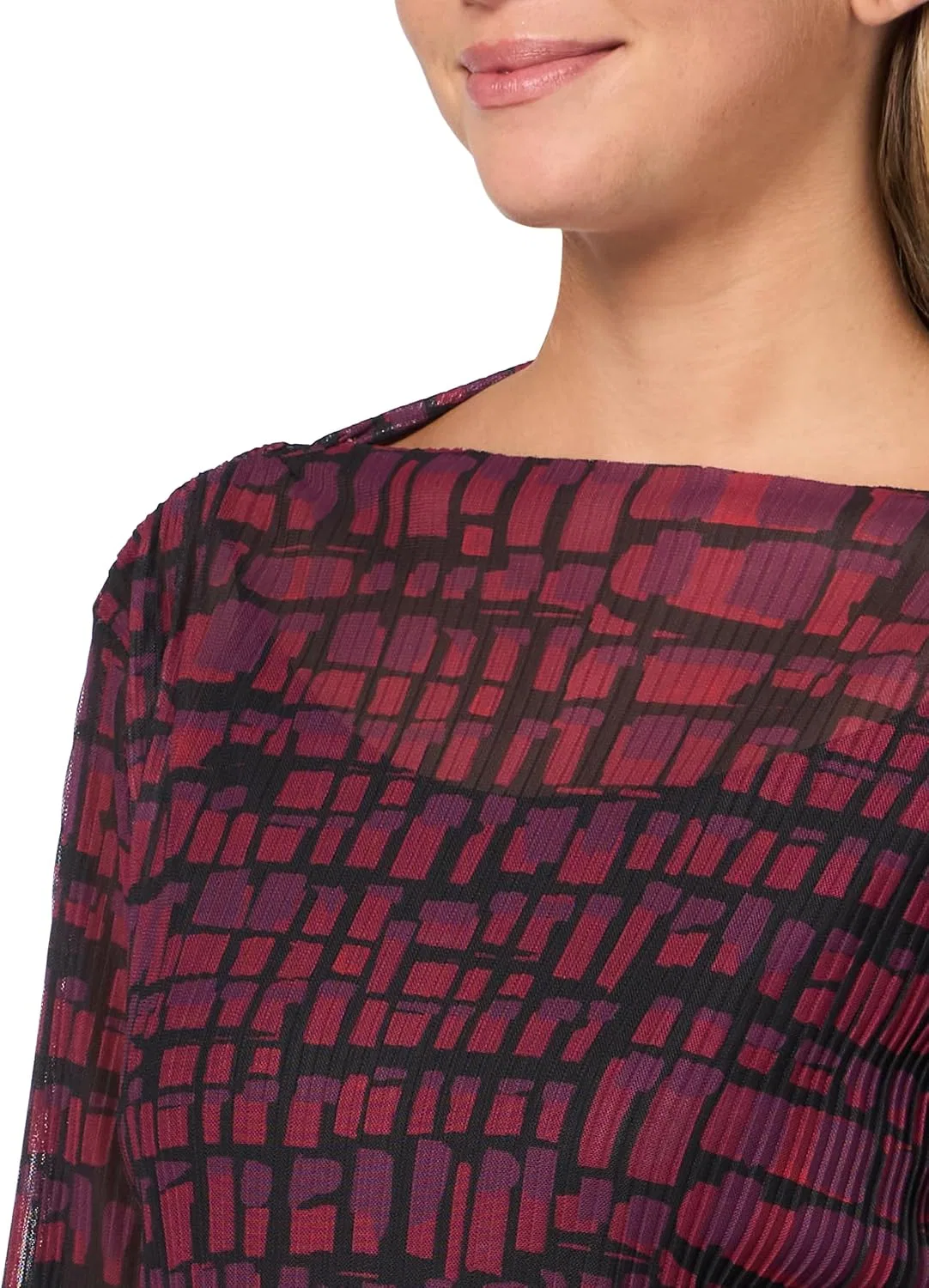 Блуза с бахромой, Calvin Klein, Cranberry Multi — фото 3