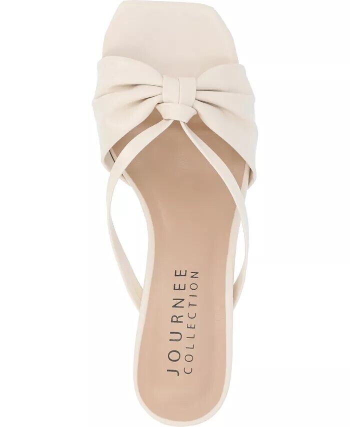 Женские босоножки Starling Two Tone Kitten Heel Dress Sandals Journee Collection, слоновая кость/кремовый — фото 4