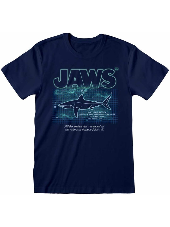 

Футболка синего цвета Jaws, Синий, Футболка синего цвета Jaws