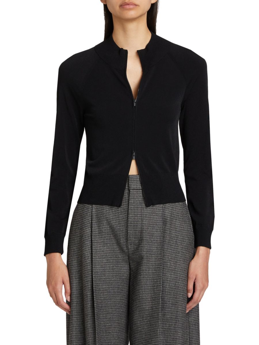 

Куртка с застежкой-молнией реглан Vince, черный