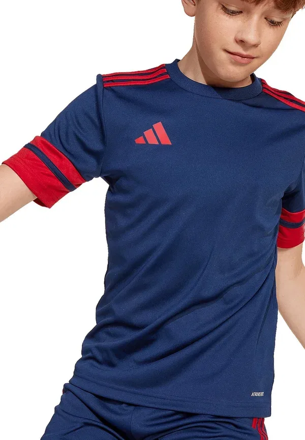 Футболка спортивная с коротким рукавом Squadra Adidas Performance, сине-красная — фото 2