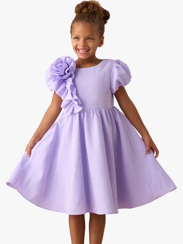

Детское платье Nieve с корсажем и пышными рукавами Angel & Rocket, Purple