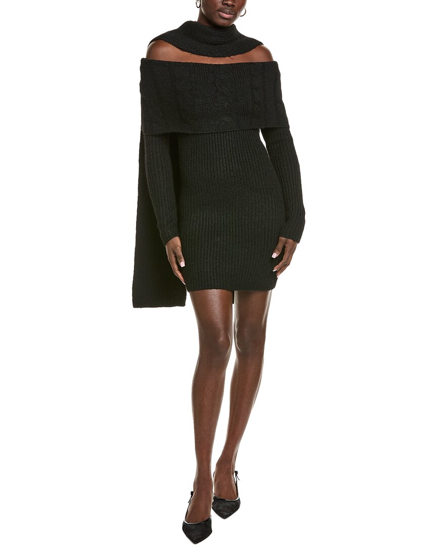 

Платье-свитер Endless Rose с открытыми плечами из шерстяной смеси Endless Rose, черный