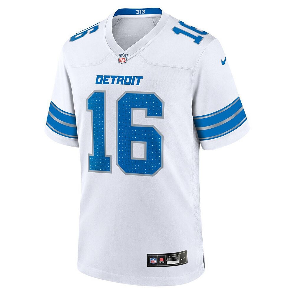 Мужская белая игровая майка Nike Jared Goff Detroit Lions Game, цвет Lns White — фото 3