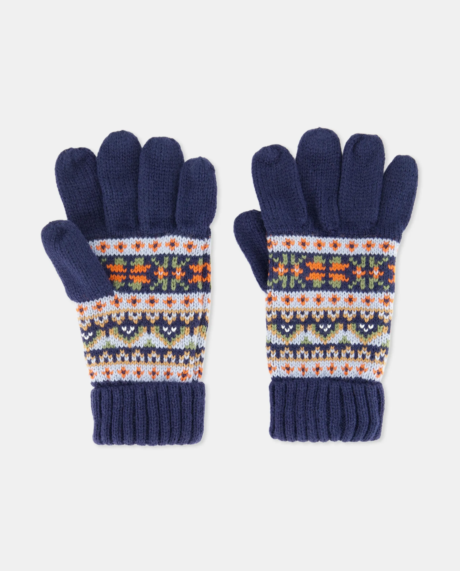 

Детские жаккардовые перчатки в комплекте Kids El Corte Inglés, темно-зеленый