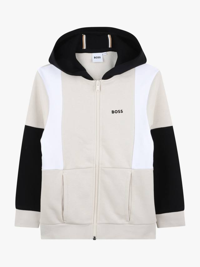 

Детский худи с цветными блоками HUGO BOSS, Sand