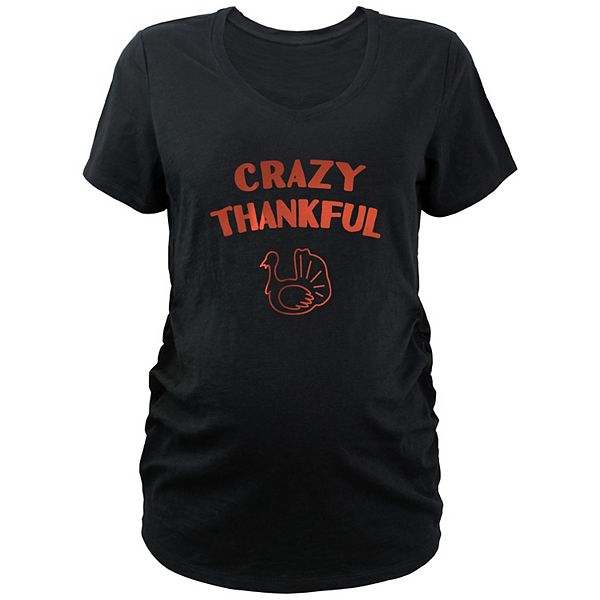 

Футболка с принтом Maternity crazy thankful turkey Unbranded