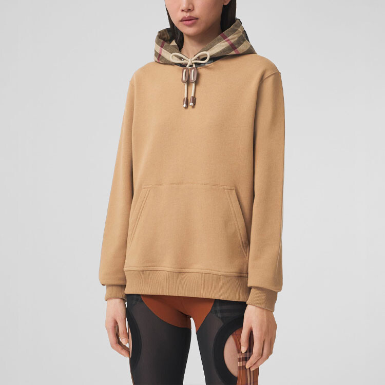 Толстовка Burberry Женская, 100% хлопок, цвет верблюжий — фото 3