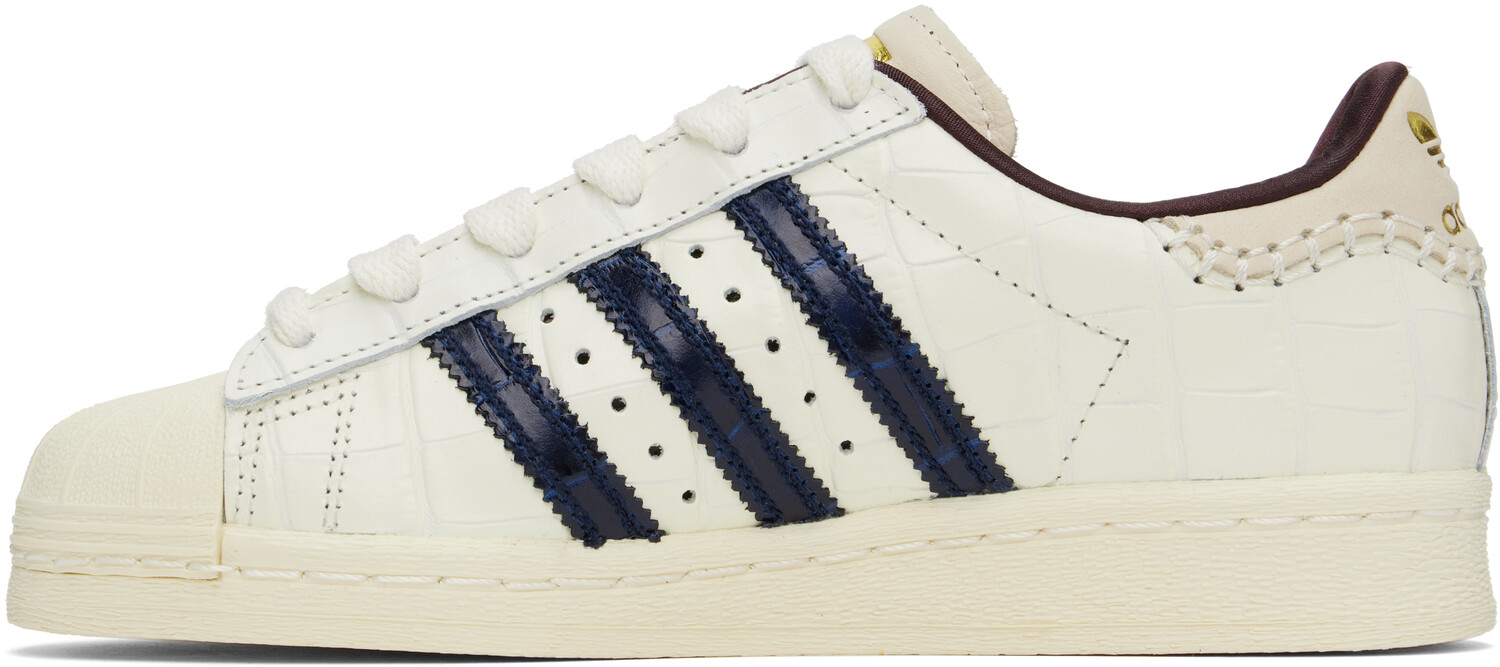 Белые кроссовки Adidas Originals Edition Superstar Wales Bonner, Wonder white/Collegiate navy/Night red — фото 3