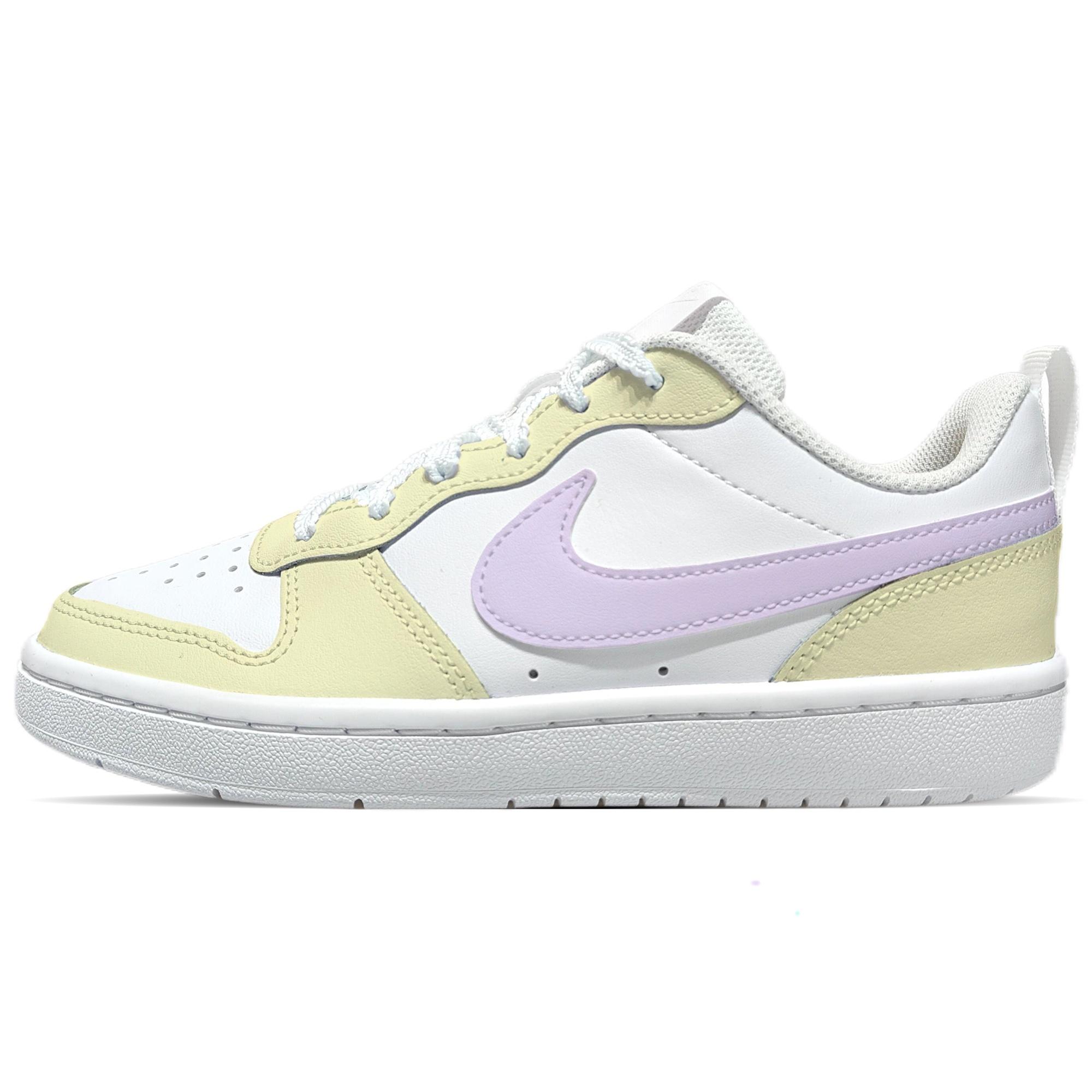 

Детские скейтерские кроссовки Court Borough для младших школьников Nike, желтый/фиолетовый