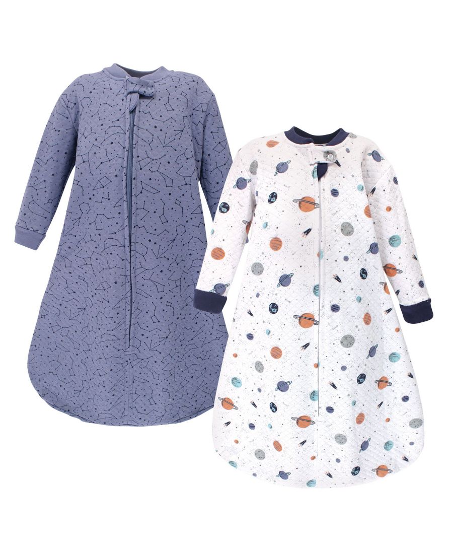 

Высококачественная стеганая футболка с длинными рукавами для комфортного сна и ношения Hudson Baby, Space