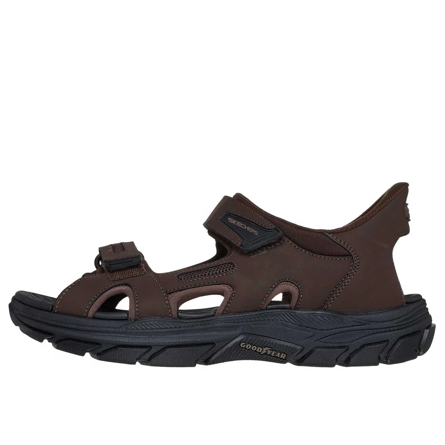 Сандалии пляжные Skechers коричневые с подарком (Панда) — фото 3