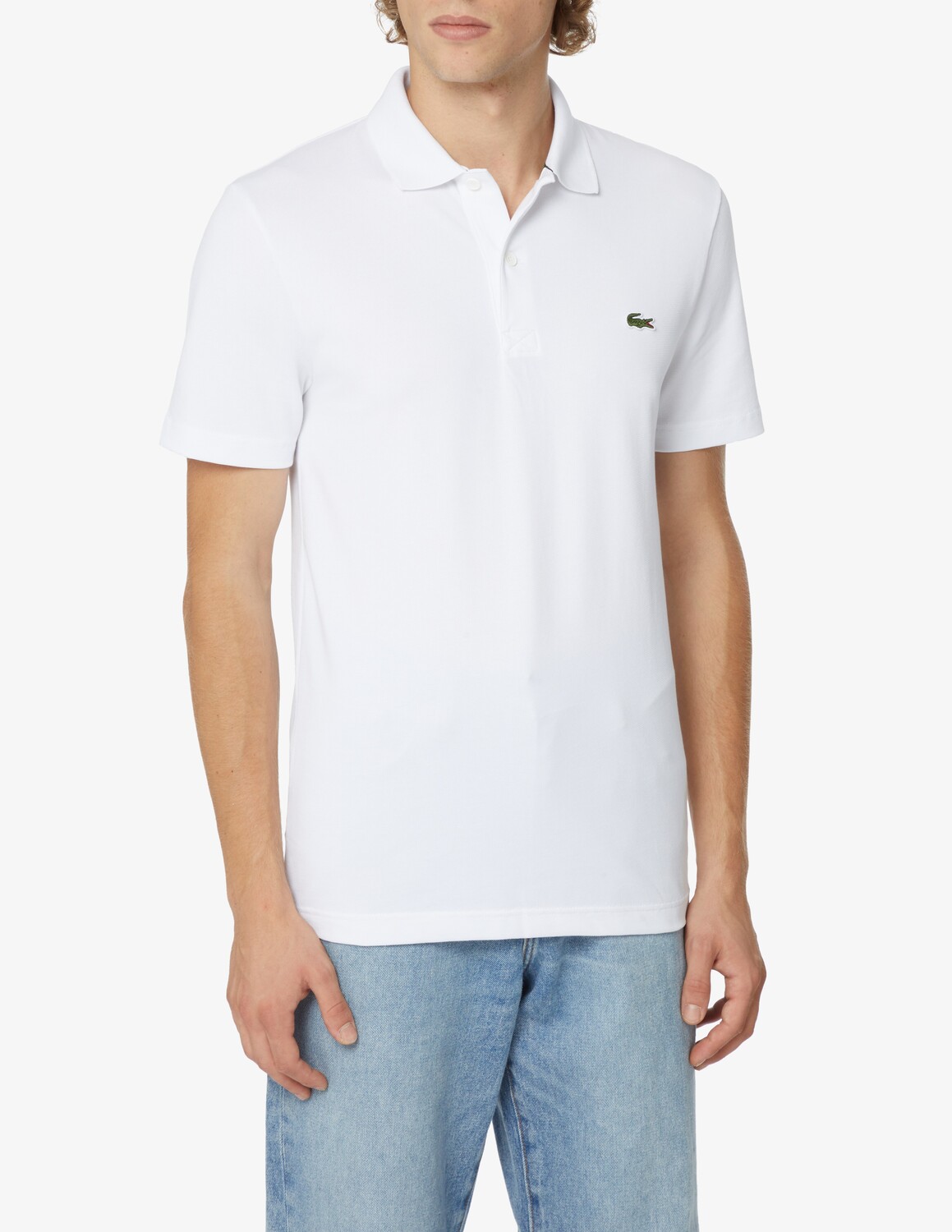 

Легкая рубашка-поло Tech Piquet стандартного размера Lacoste, белый