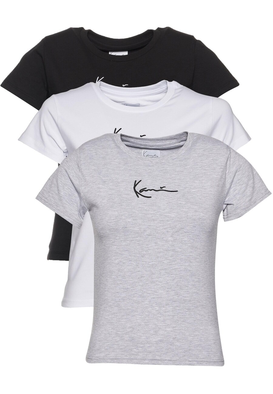 

Рубашка Karl Kani, цвет mottled grey/Black/White