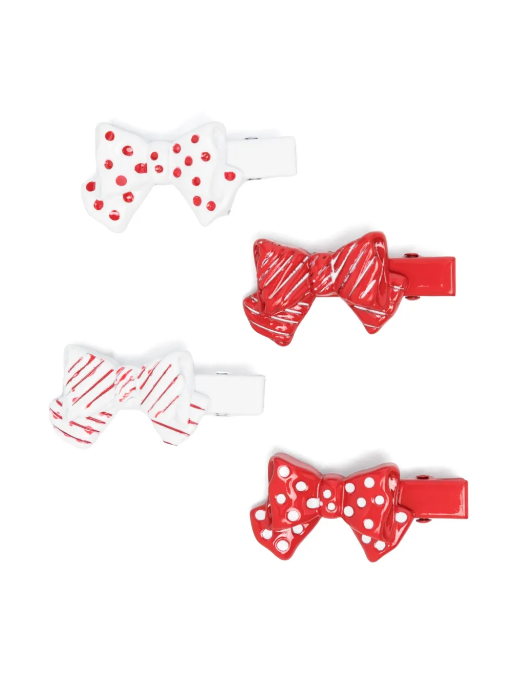 

Набор из четырех заколок для волос с бантом Monnalisa, красный
