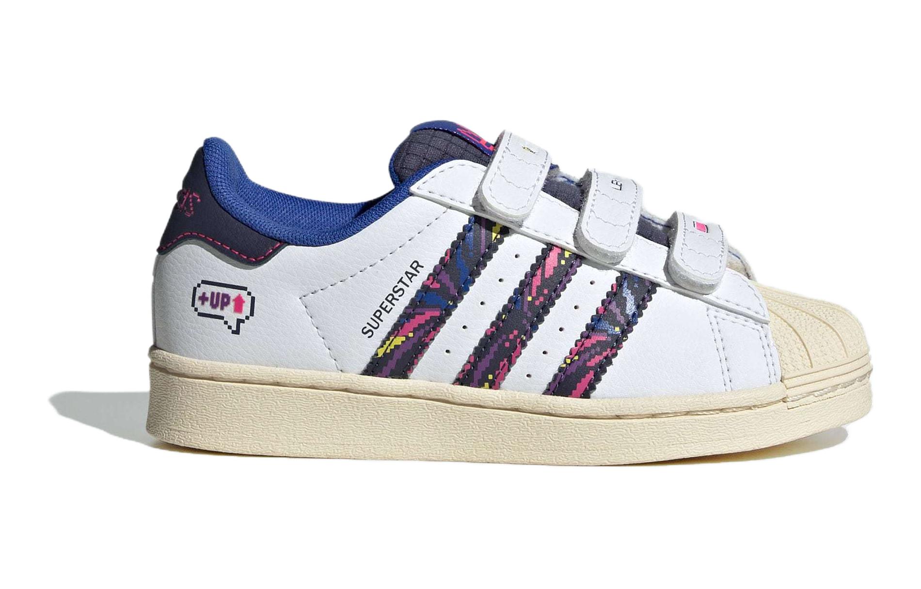Низкие детские скейтерские кроссовки с удобной застёжкой бело-синие Adidas Originals — фото 2