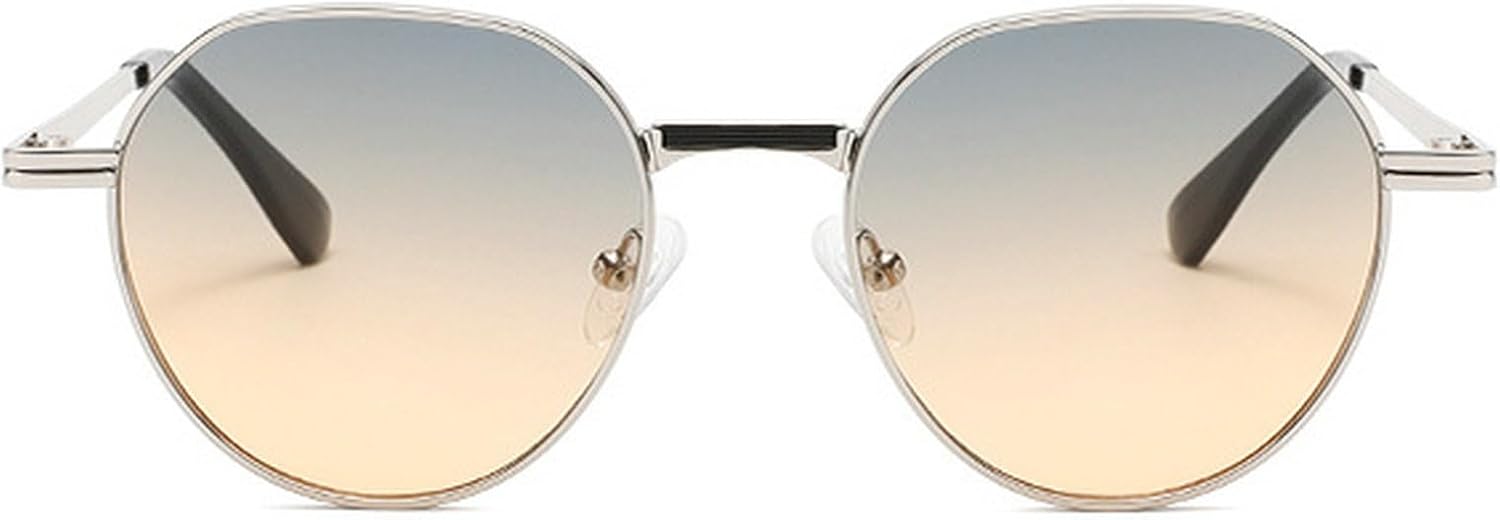 

Винтажные металлические солнцезащитные очки для женщин, круглые солнцезащитные очки для мужчин, роскошные панк-солнцезащитные очки с защитой от УФ-излучения UV400, модные солнцезащитные очки mincl, Green Yellow