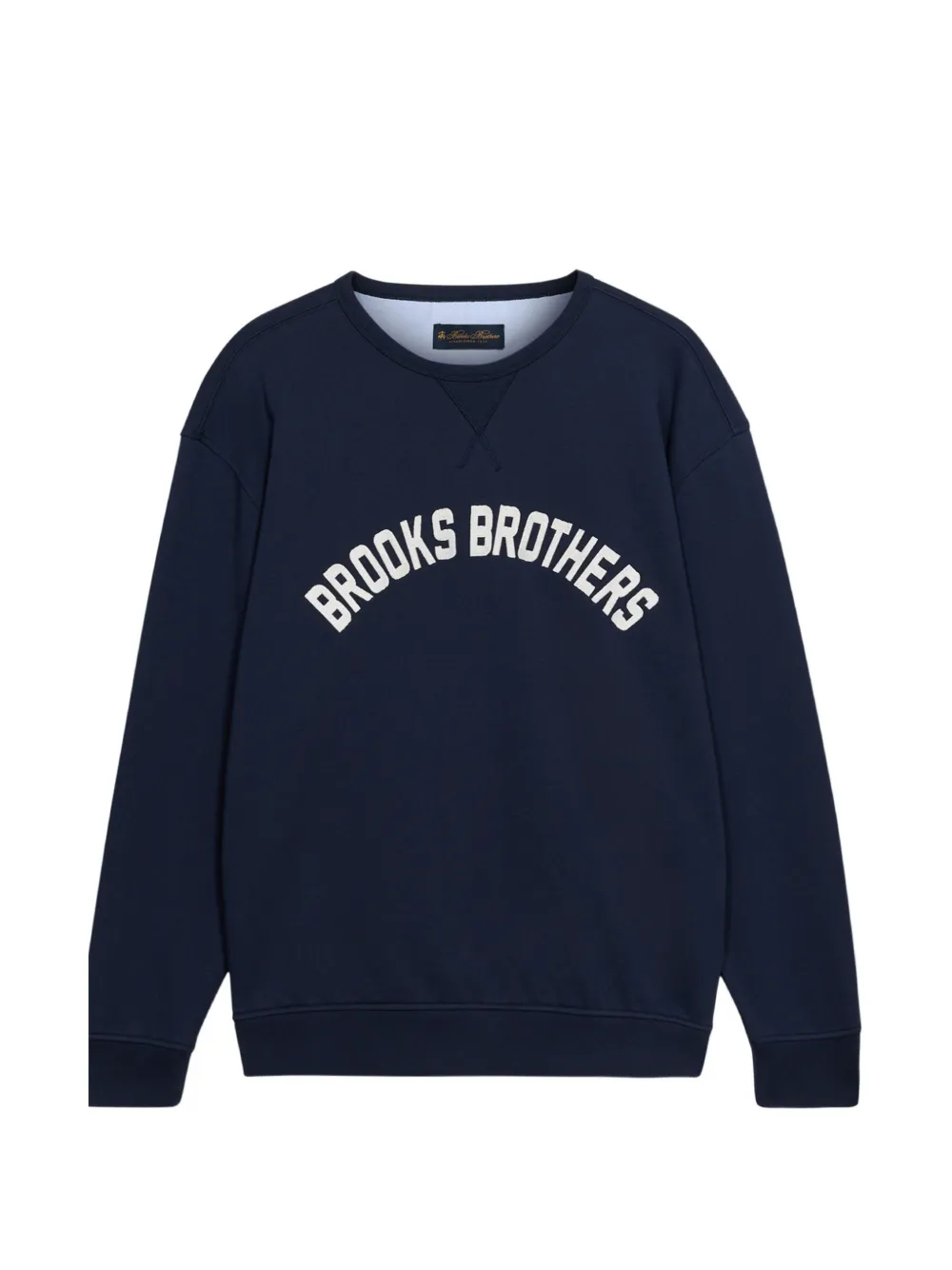

Свитшот с принтом-логотипом и круглым вырезом Brooks Brothers, синий