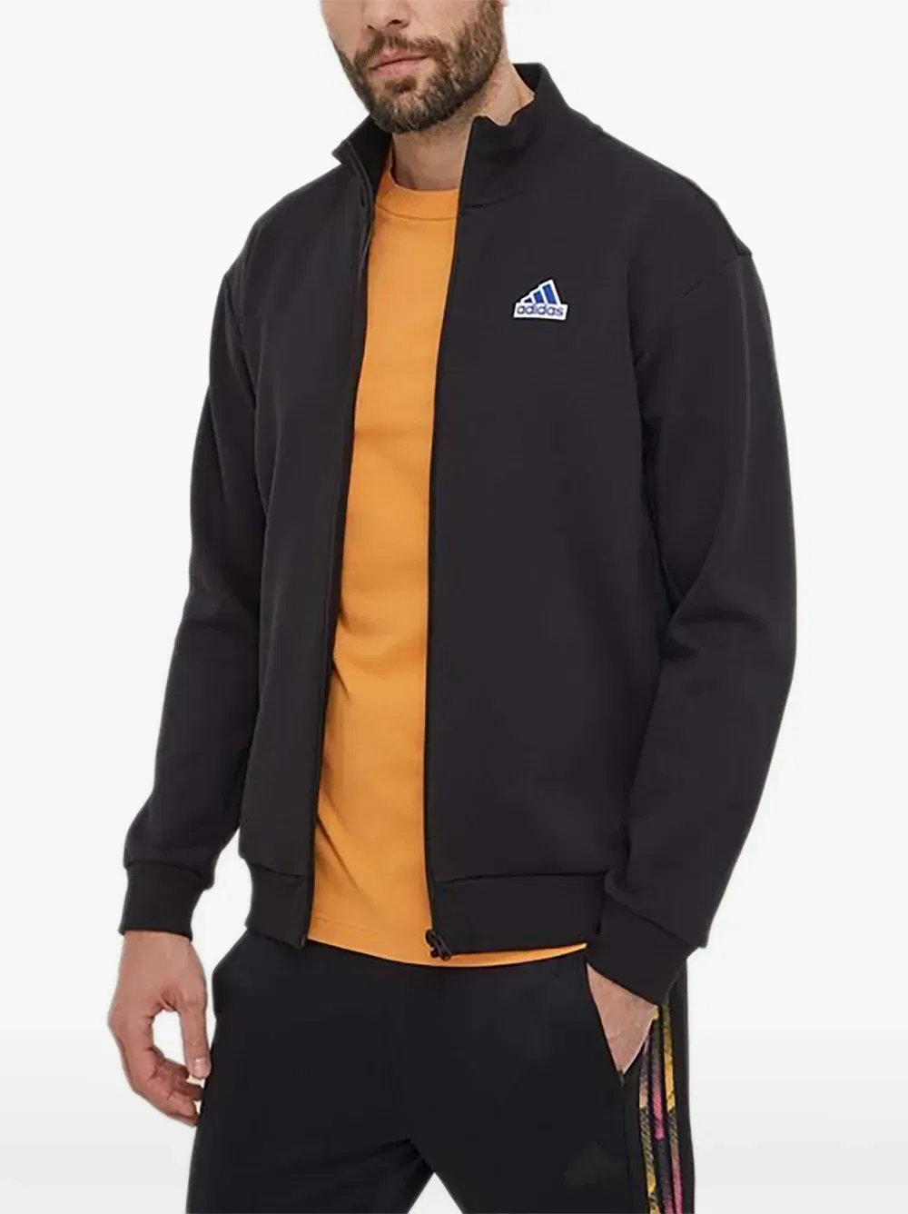 Толстовка с логотипом Zip Adidas, черный