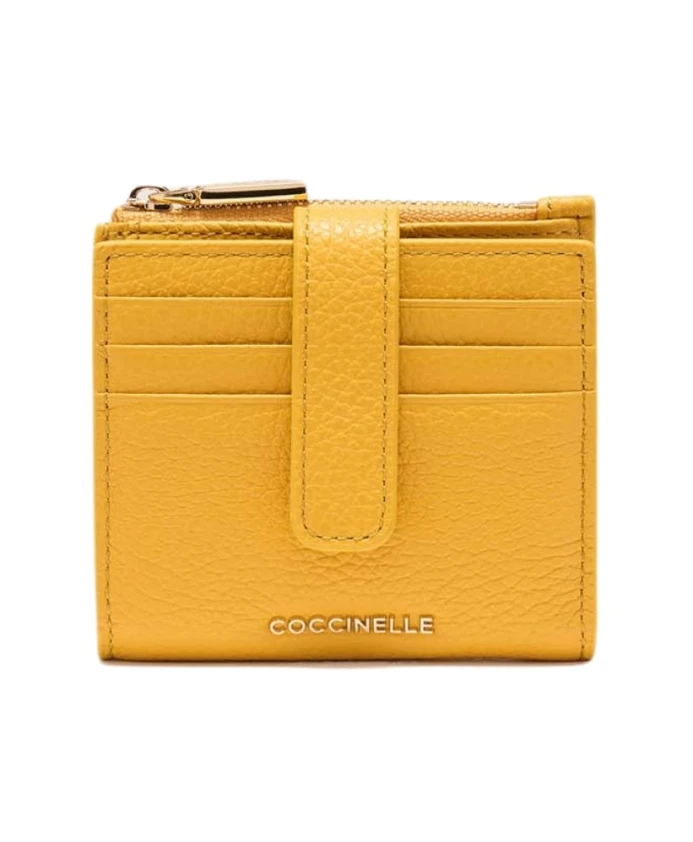 

Мягкий металлический кошелек Coccinelle, желтый