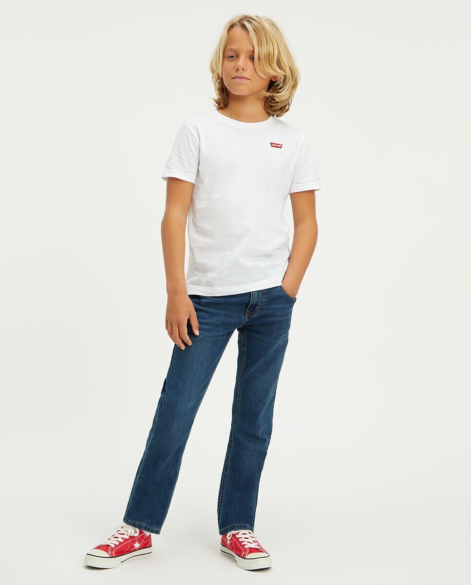 

Классические узкие брюки для мальчика темно-синего цвета Levi's, темно-синий
