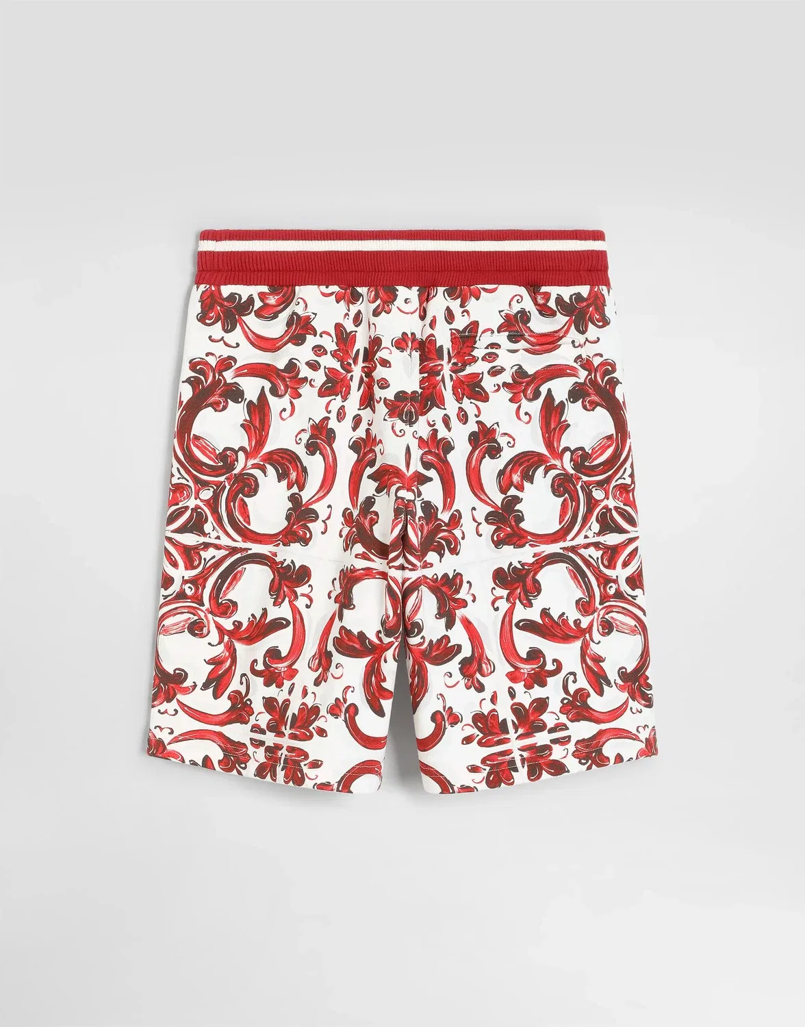 Бермуды из флиса с принтом майолики DOLCE & GABBANA, бежевый — фото 2