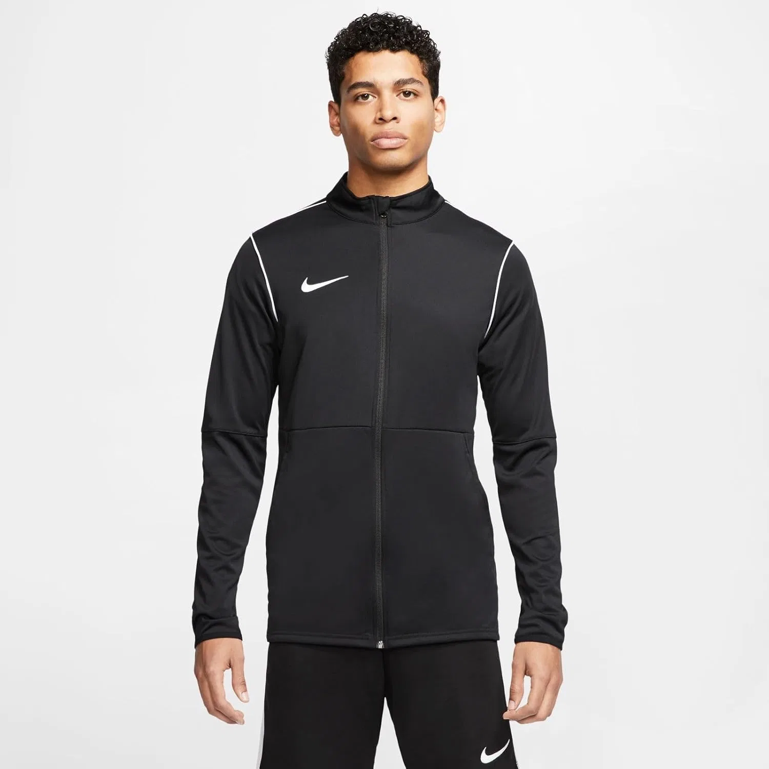 Толстовка Dri-FIT Nike, Black/White — фото 4