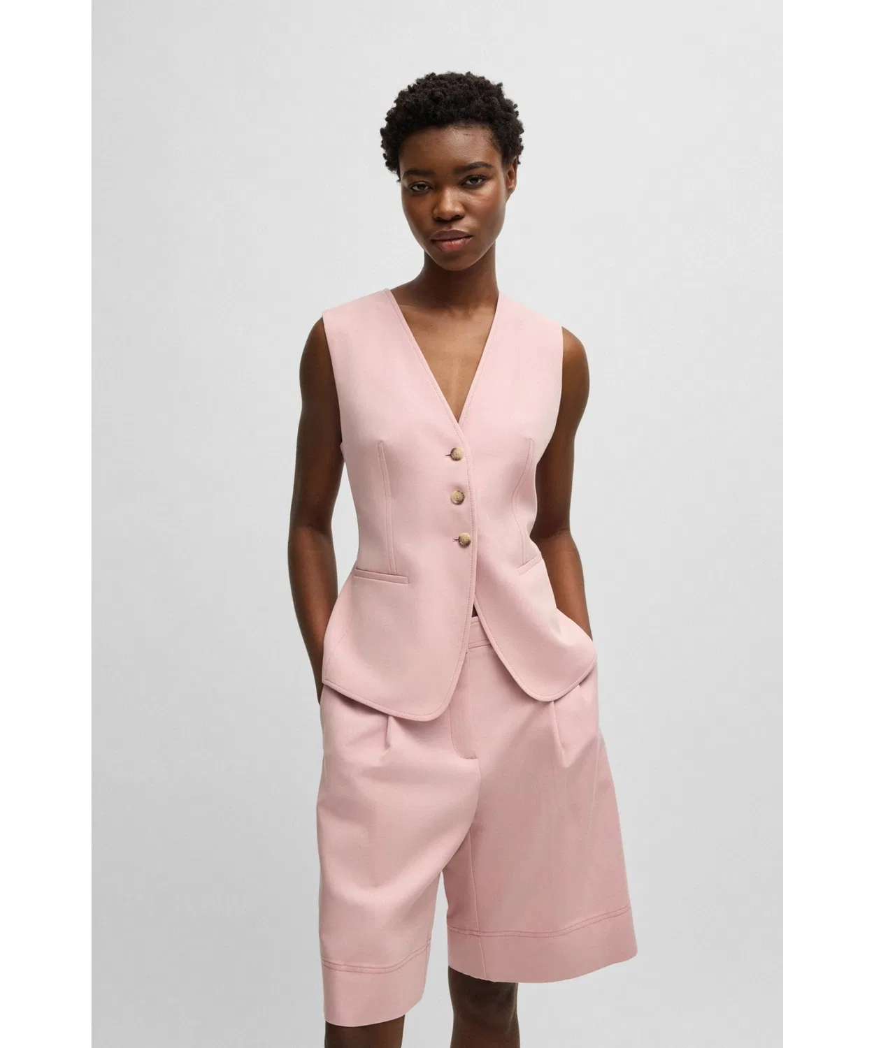 Жилет BOSS Womenswear с регулируемыми бретелями, фиолетовый