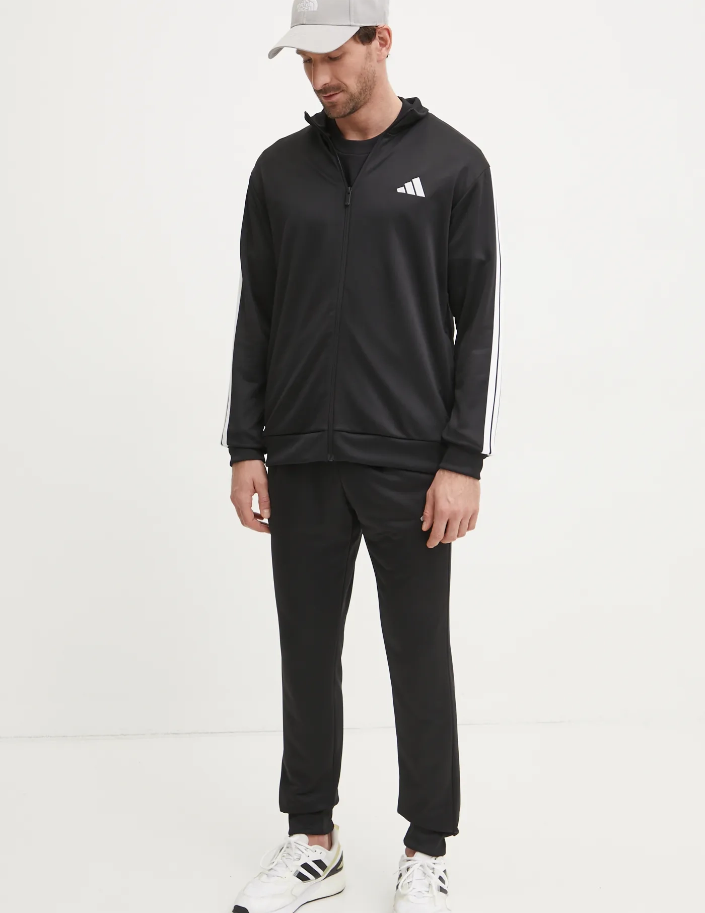 Спортивный костюм 3S FT TT TS adidas, черный — фото 2