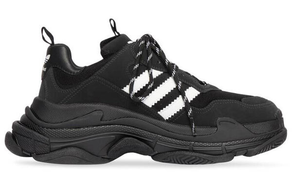 Кроссовки adidas x triple s sneaker 'black white' Balenciaga, черный — фото 2