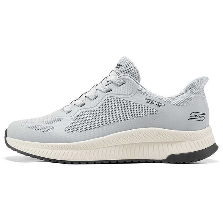 

Низкие повседневные кроссовки BOBS SQUAD 4, мужские, светло-серые Skechers, Light Gray