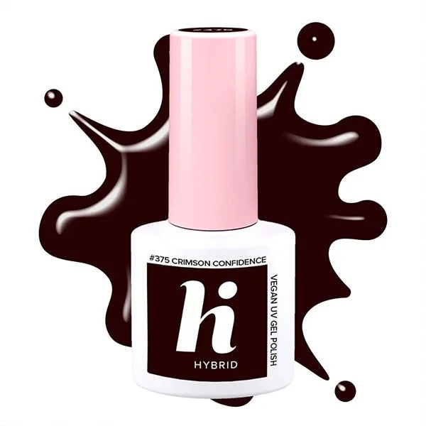 Полуперманентный лак для ногтей HI HYBRID Vegan UV Gel Polish, 375 Crimson Confidence