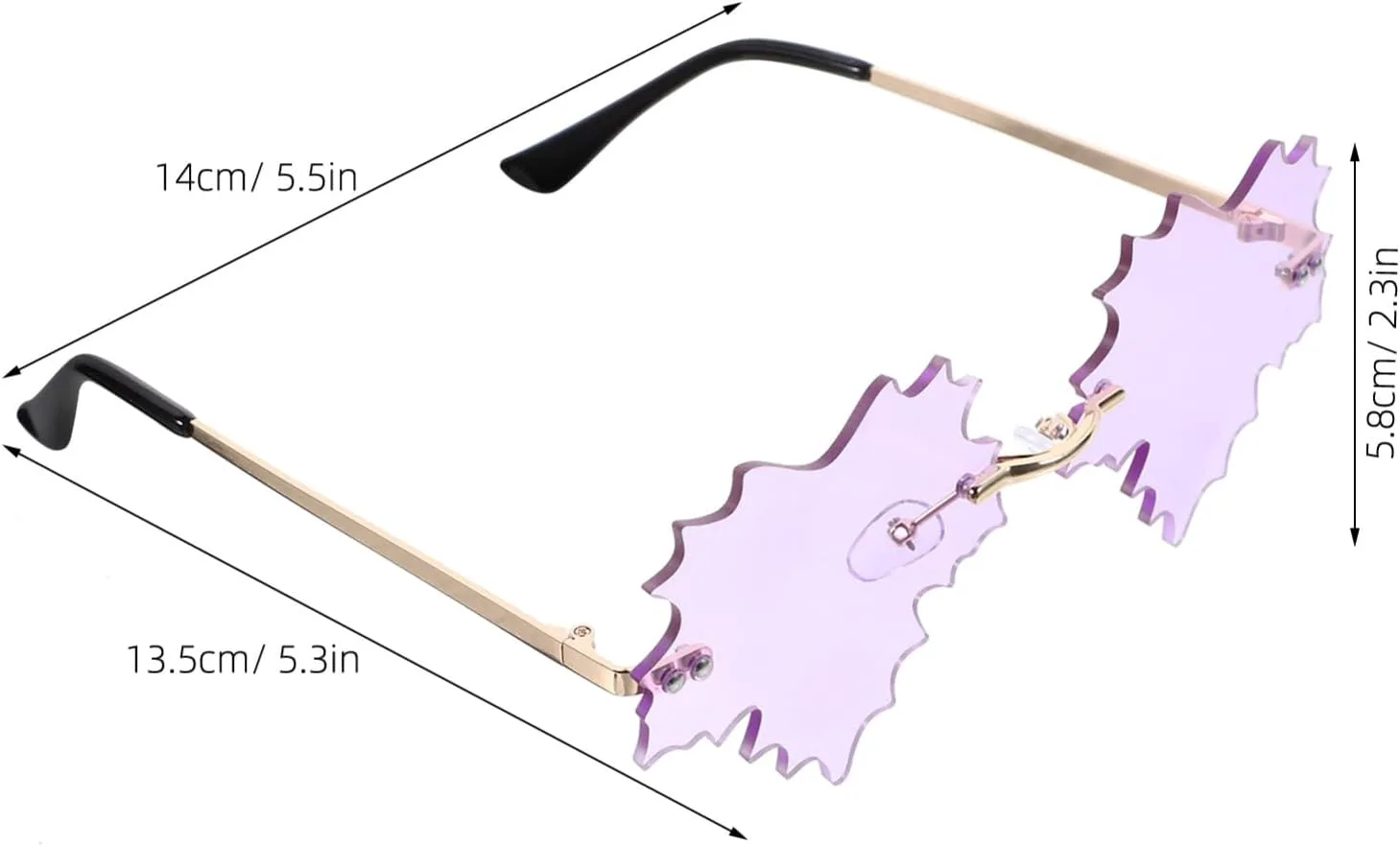 

GALPADA Забавные солнцезащитные очки для выпускного вечера, вечеринки, очки в форме неправильного листа, аксессуар для рейв-вечеринок для женщин, Lavender