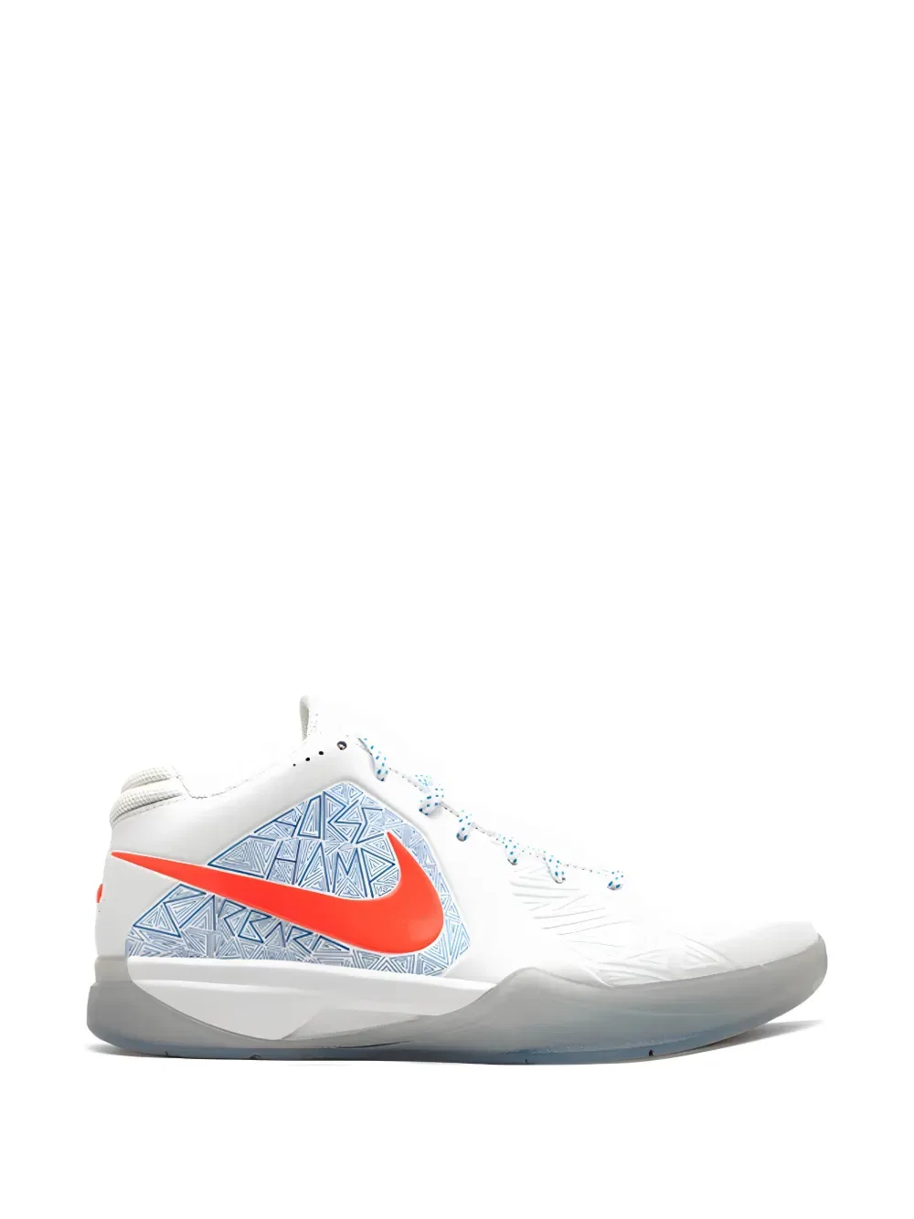 Кроссовки Zoom kd 3 ls с логотипом «забивной гол» Nike, белый