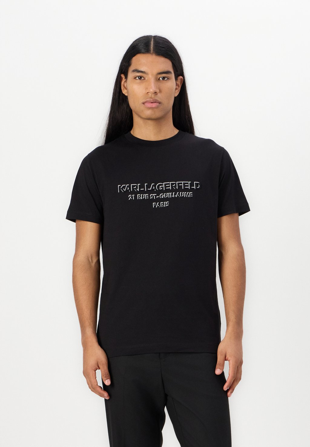 

Футболка с принтом CREWNECK KARL LAGERFELD, черный