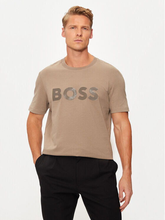 

Футболка стандартного кроя Boss, бежевый