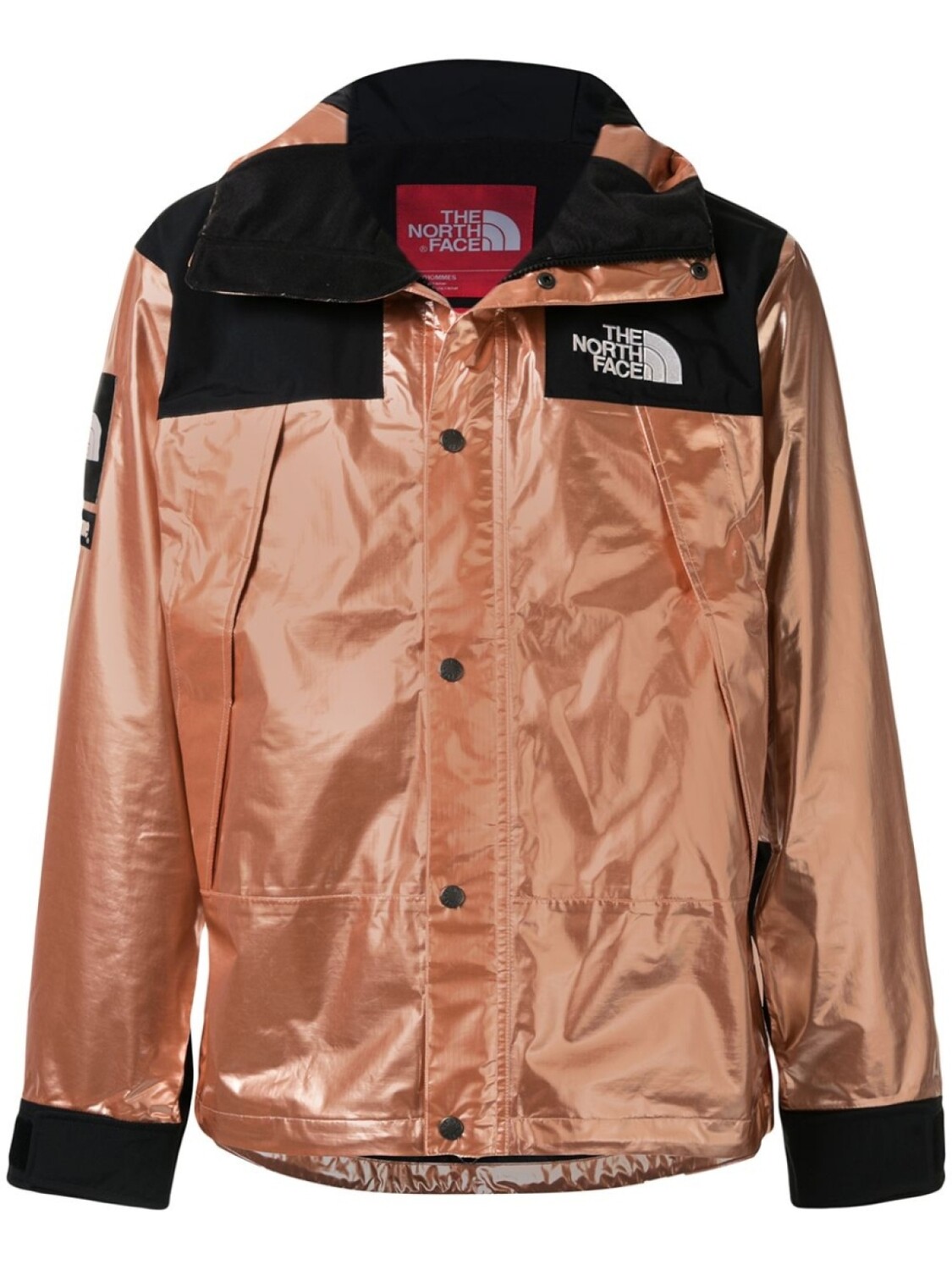 

Supreme парка TNF с эффектом металлик, золотистый