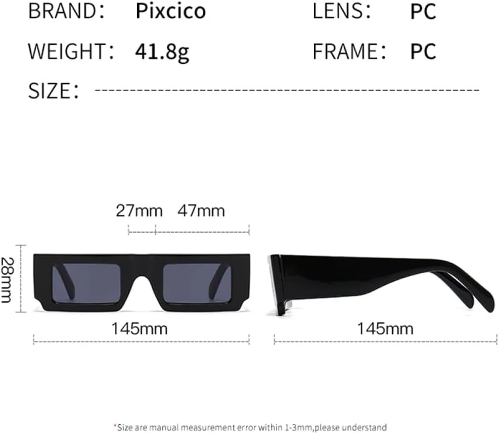 

Солнцезащитные очки в толстой квадратной оправе 2027 года с защитой от УФ-излучения UV400, женские, зеленые, красные, модные для мужчин и женщин MTZJH, Black