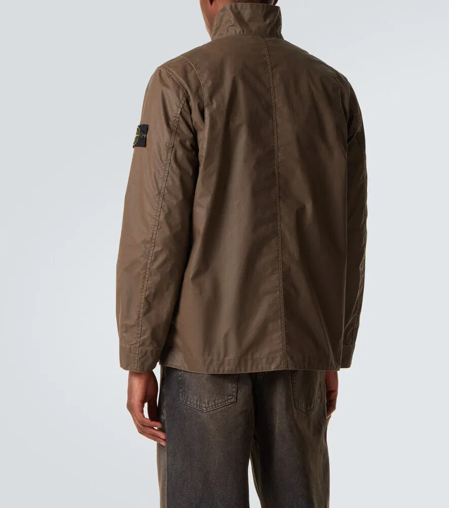 Полевая куртка из брезента с капюшоном Stone Island, коричневый — фото 4
