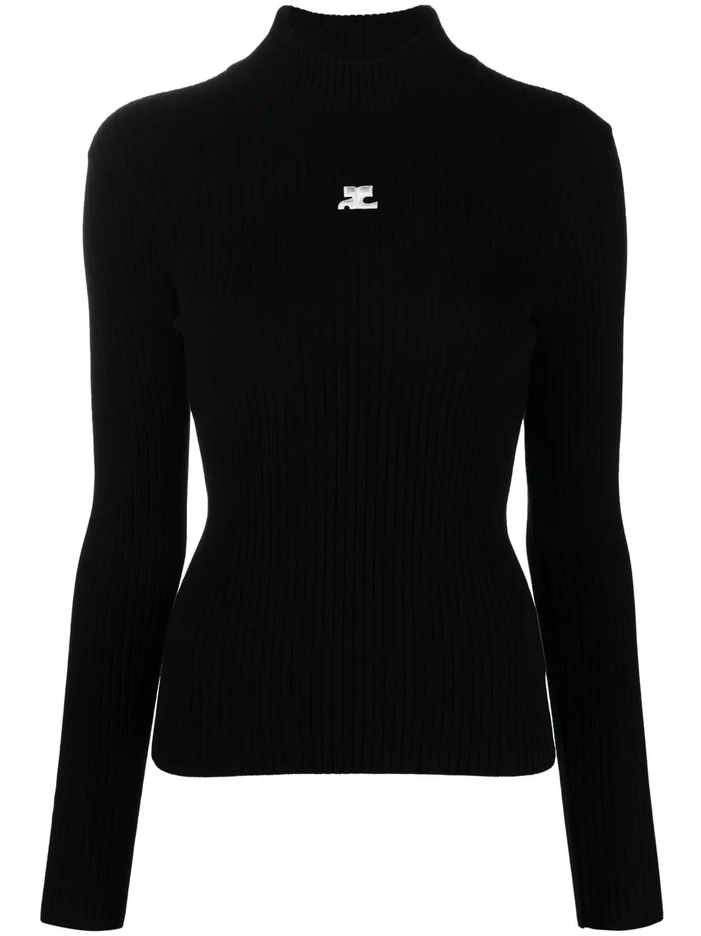 

Свитер Reedition в рубчик Courrèges, черный