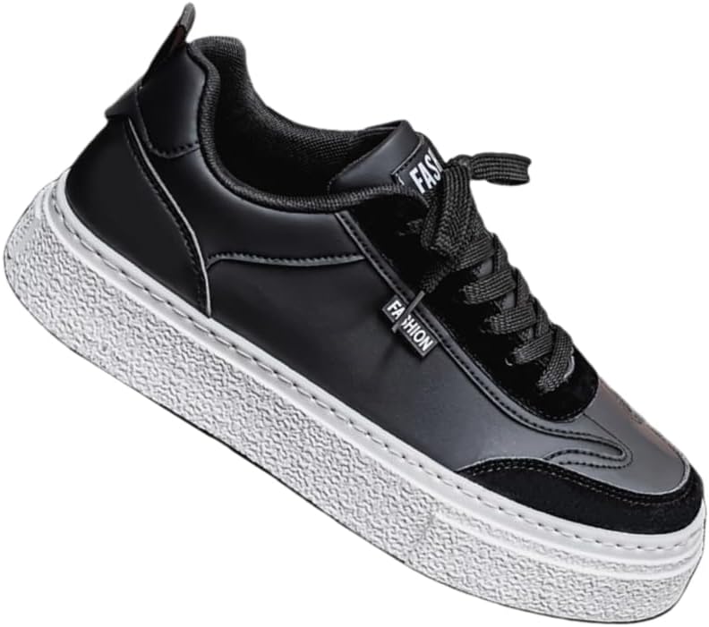 

Мужские удобные повседневные спортивные кроссовки с низким верхом на шнуровке, с толстой подошвой, увеличивающей рост Hoalox, черный