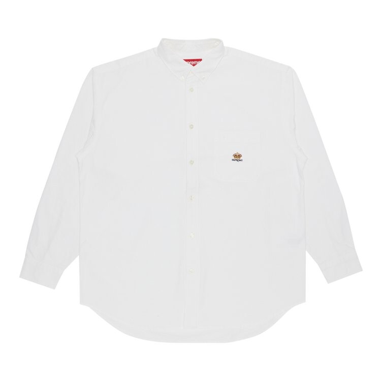 

Рубашка Supreme Loose Fit Flannel Oxford Shirt, белый