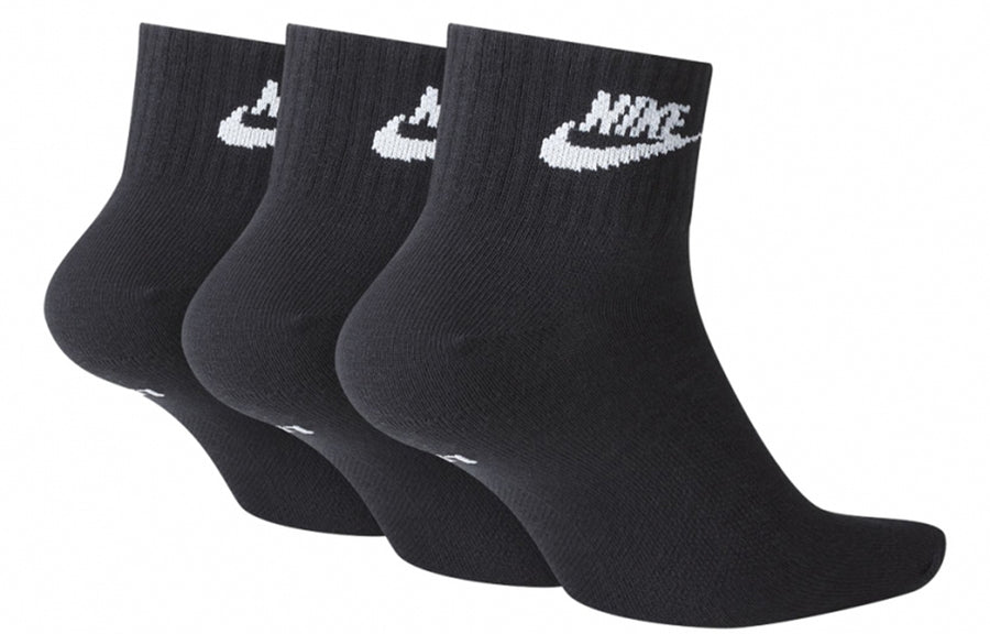 Носки Nike Everyday Essential Ankle Sports Training Socks Unisex 3-Pairs Black, черный — фото 2