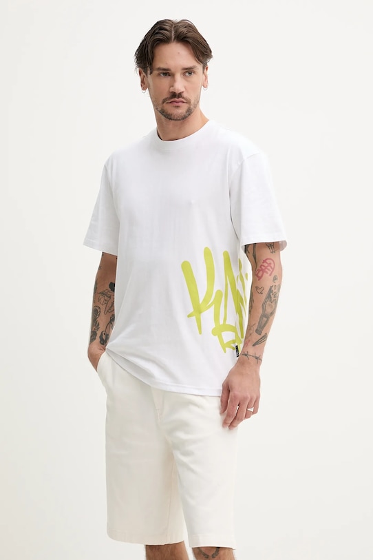 

Хлопковая футболка Karl Kani, белый