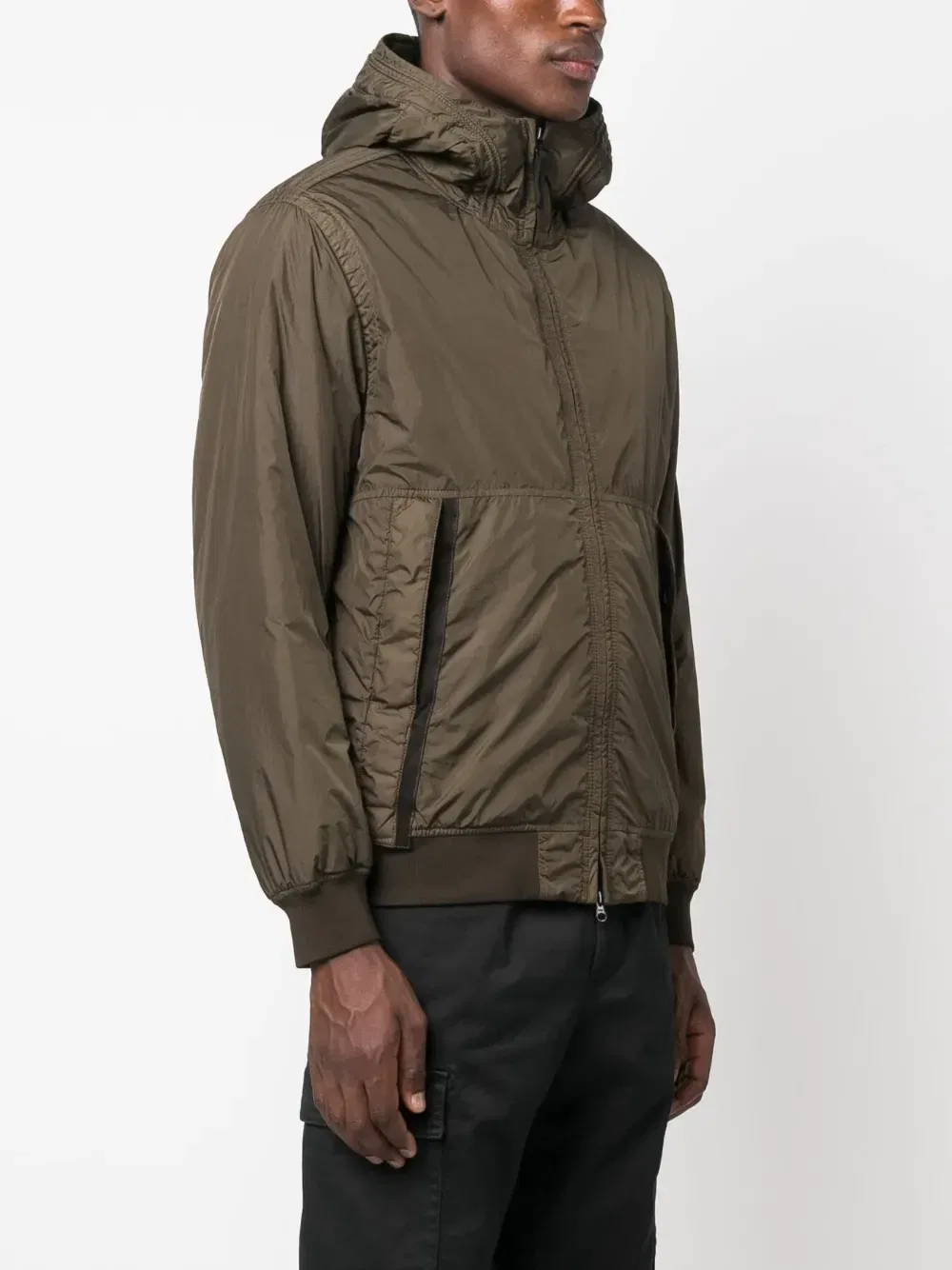 Куртка на молнии с нашивкой Compass Stone Island, зеленый — фото 3
