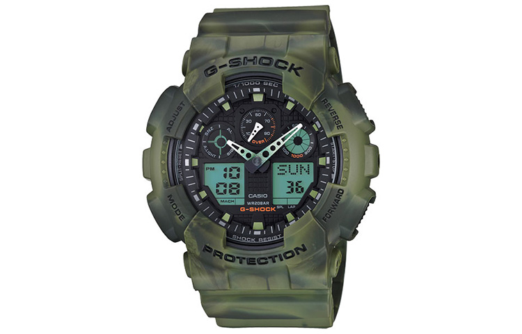 

Мужские черные часы GA-100MM-3A CASIO
