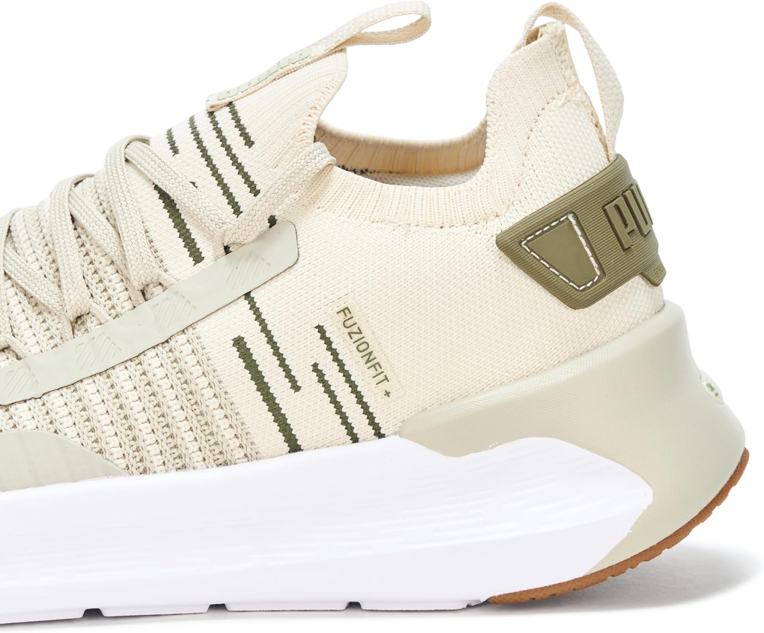 Мужские беговые кроссовки Puma Softride Symmetry Fuzion, Desert Dust-alpine Snow-puma Olive — фото 4