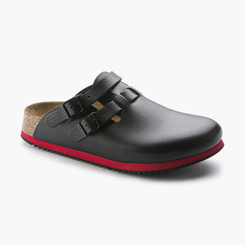 Мужские кожаные сабо Birkenstock Kai SL WB, чёрные, стандартная посадка