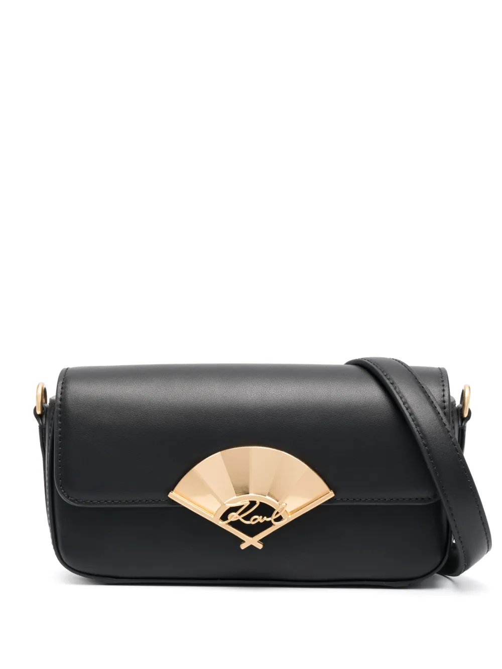 

Сумка через плечо Signature Fan KARL LAGERFELD, черный